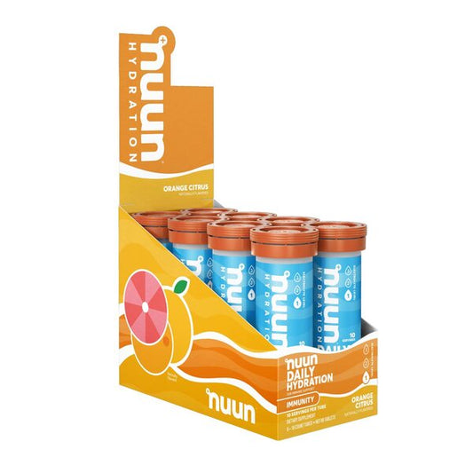 Nuun: Daily Hydration Immunity, Orange Citrus - 8 x 10 count tubes