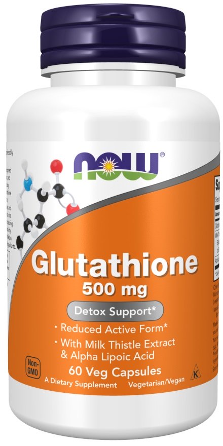 NOW Foods: Glutathione with Milk Thistle Extract & Alpha Lipoic Acid, 500mg - 60 vcaps