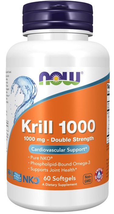 NOW Foods: Krill Oil, 1000mg Double Strength - 60 softgels