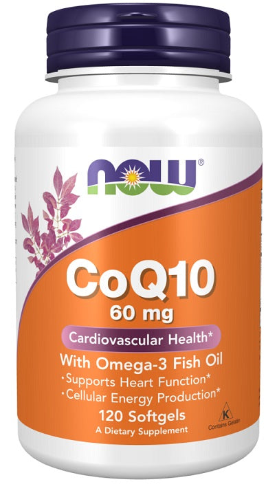 NOW Foods: CoQ10 with Omega-3, 60mg - 120 softgels