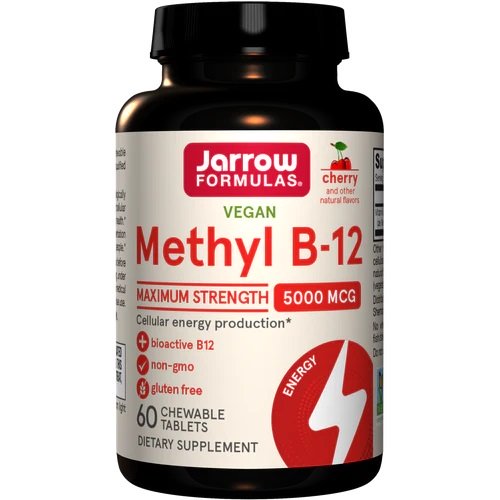 Jarrow Formulas: Methyl B-12, 5000mcg (Cherry) - 60 vegan chewable tabs