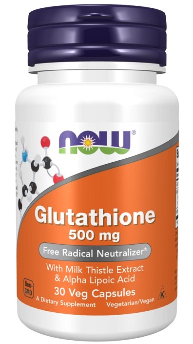 NOW Foods: Glutathione with Milk Thistle Extract & Alpha Lipoic Acid, 500mg - 30 vcaps