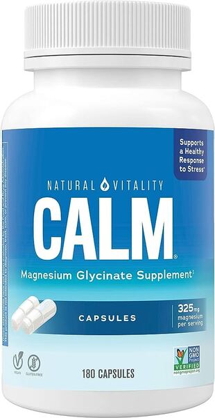 Natural Vitality: Calm Magnesium Glycinate - 180 caps