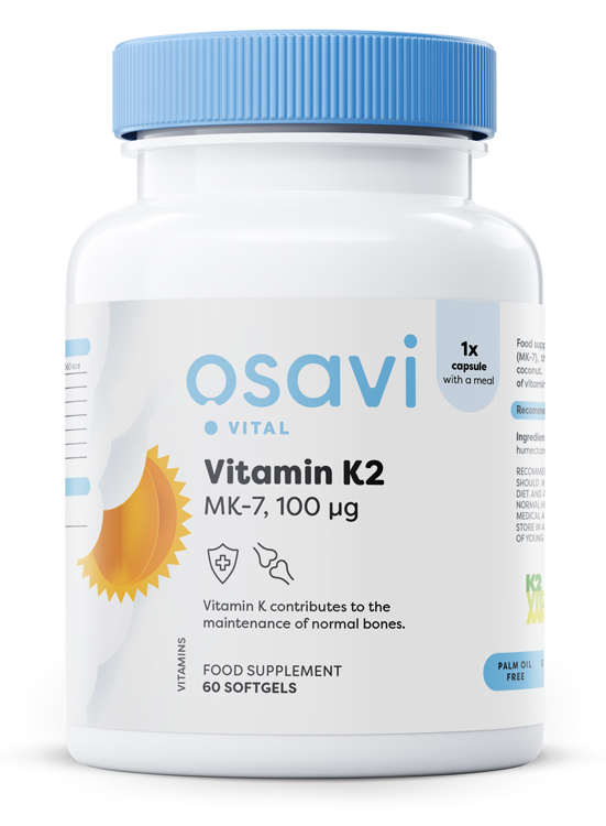 Osavi: Vitamin K2 MK-7, 100mcg - 60 softgels