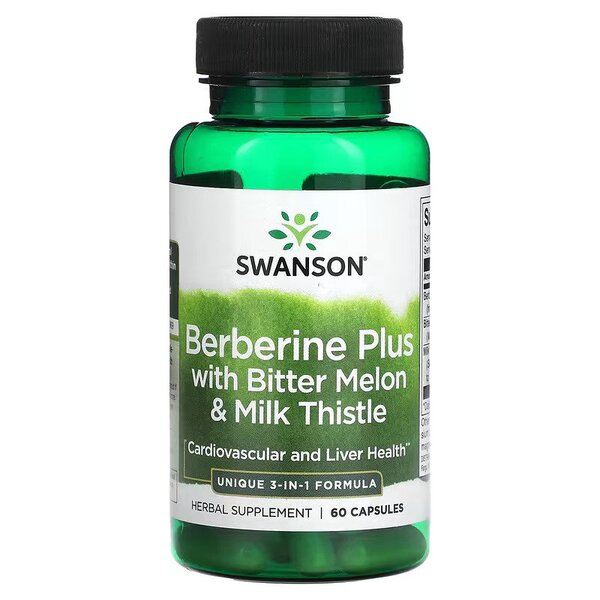 Swanson: Berberine Plus with Bitter Melon & Milk Thistle - 60 caps