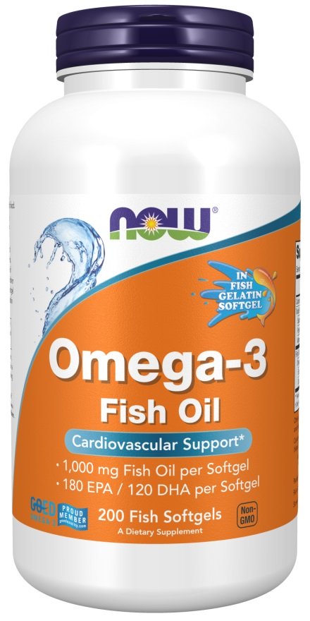 NOW Foods: Omega-3 Fish Oil, Molecularly Distilled - 200 fish softgels