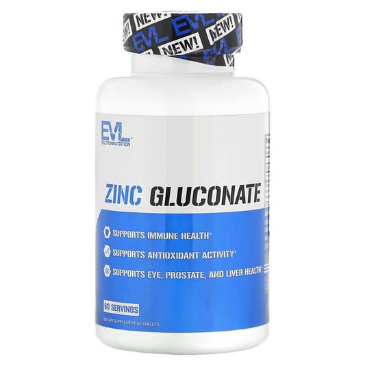 EVLution Nutrition: Zinc Gluconate - 60 tablets