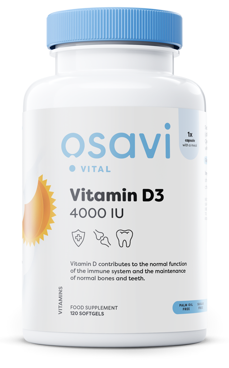 Osavi: Vitamin D3, 4000IU - 120 softgels