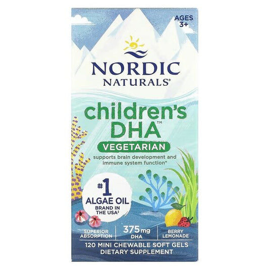 Nordic Naturals: Children's DHA Vegetarian, 375mg Berry Lemonade - 120 chewables