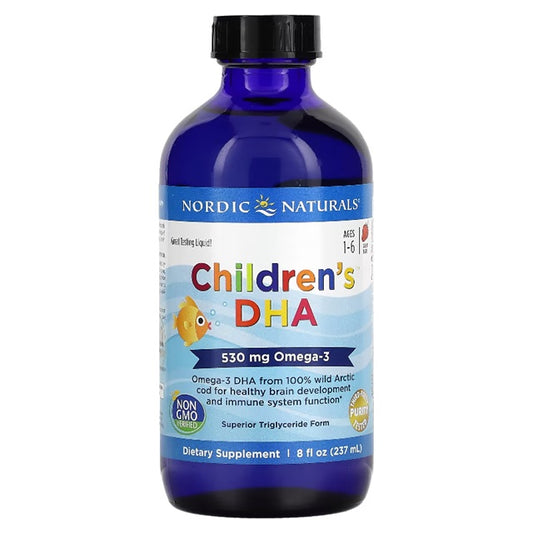 Nordic Naturals: Children's DHA, 530mg Omega-3 Strawberry (EAN 768990027239) - 237 ml.