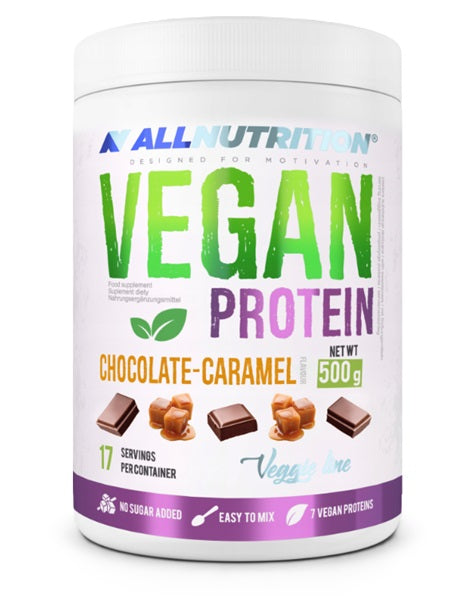 Allnutrition: Vegan Protein, Chocolate Caramel - 500g