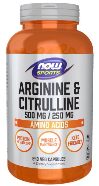 NOW Foods: Arginine & Citrulline - 240 vcaps