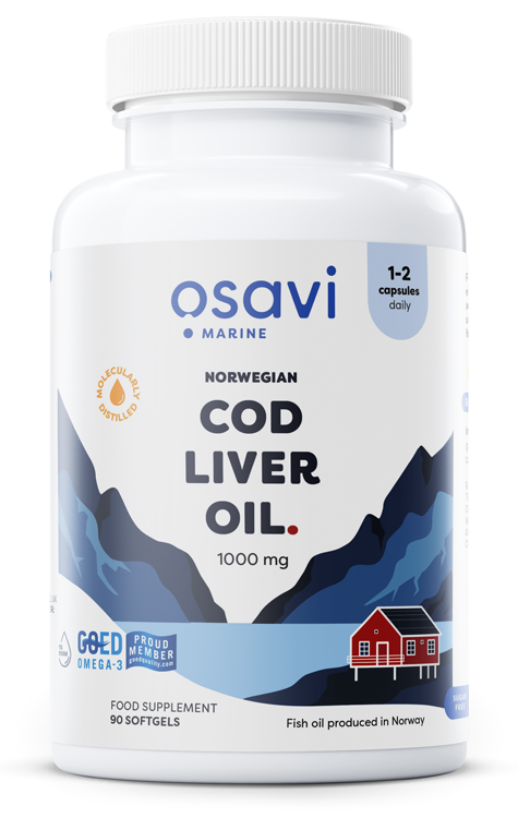 Osavi: Norwegian Cod Liver Oil Softgels, 1000mg (Lemon) - 90 softgels