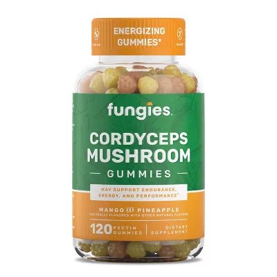 Fungies: Cordyceps Mushroom Gummies, Mango & Pineapple - 120 gummies