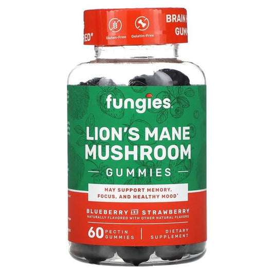 Fungies: Lion's Mane Mushroom Gummies, Blueberry & Strawberry - 60 gummies