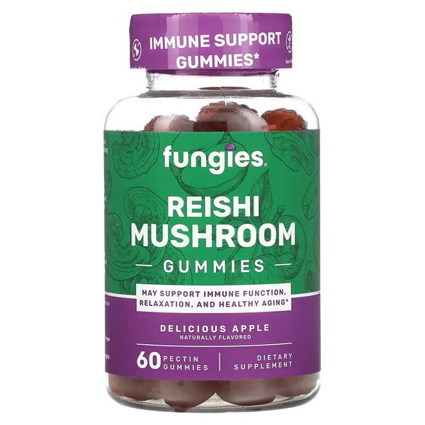 Fungies: Reishi Mushroom Gummies, Delicious Apple - 60 gummies