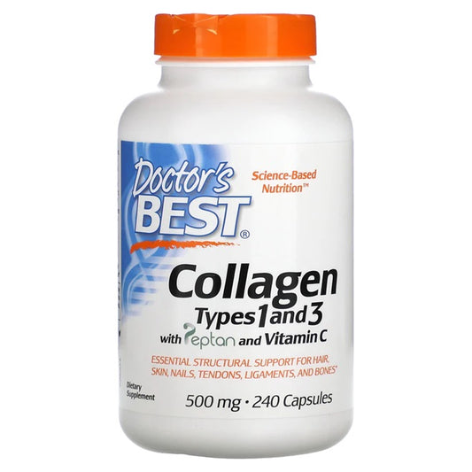 Doctor's Best: Collagen Types 1 and 3 with Peptan and Vitamin C, 500mg - 240 caps