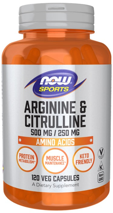 NOW Foods: Arginine & Citrulline - 120 vcaps