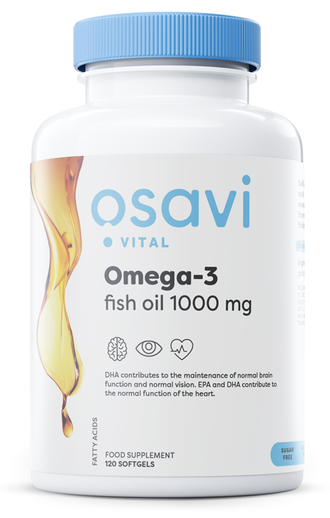 Osavi: Omega-3 Fish Oil Molecularly Distilled, 1000mg - 120 softgels