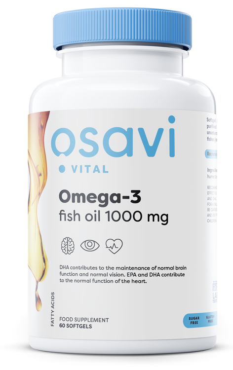 Osavi: Omega-3 Fish Oil Molecularly Distilled, 1000mg - 60 softgels