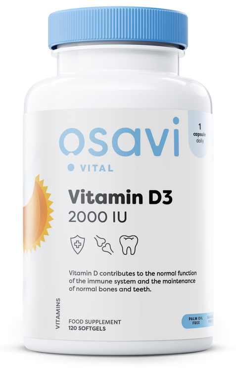 Osavi: Vitamin D3, 2000IU - 120 softgels