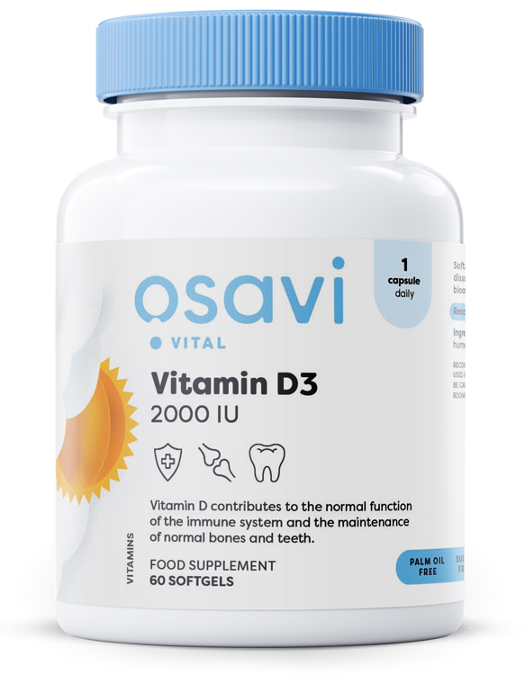 Osavi: Vitamin D3, 2000IU - 60 softgels