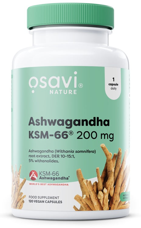 Osavi: Ashwagandha KSM-66, 200mg - 120 vegan caps