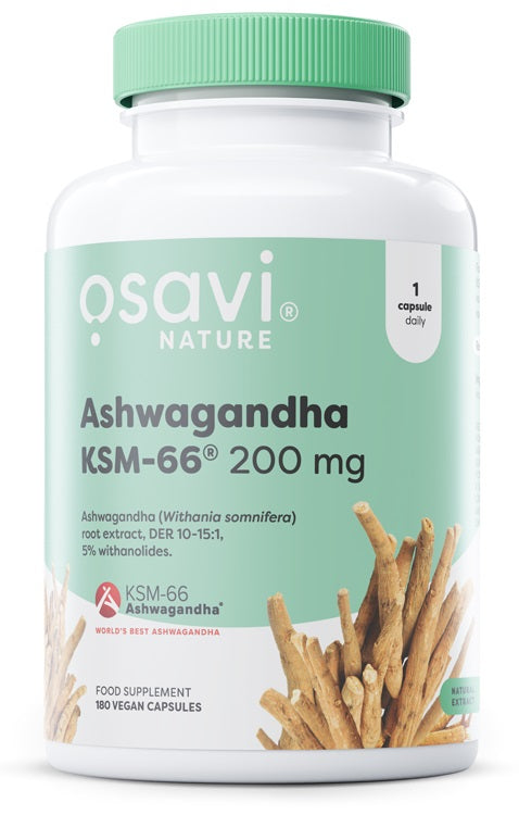 Osavi: Ashwagandha KSM-66, 200mg - 180 vegan caps