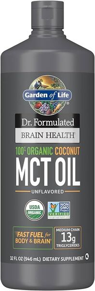 Garden of Life: Dr. Formulated Organic Brain Health MCT Oil - 946 ml.