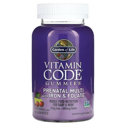 Garden of Life: Vitamin Code Prenatal Multi with Iron & Folate Gummies, Cherry Lemonade - 90 gummies