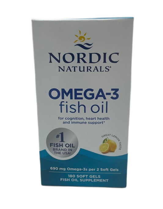 Nordic Naturals: Omega-3, 690mg Lemon (EAN 768990891199) - 180 softgels