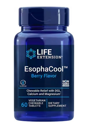 Life Extension: EsophaCool, Berry (EAN 737870203315) - 60 vegetarian chewable tabs