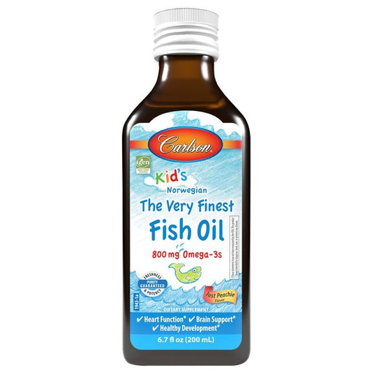 Carlson Labs: Kid's The Very Finest Fish Oil, 800mg Just Peachie - 200 ml.