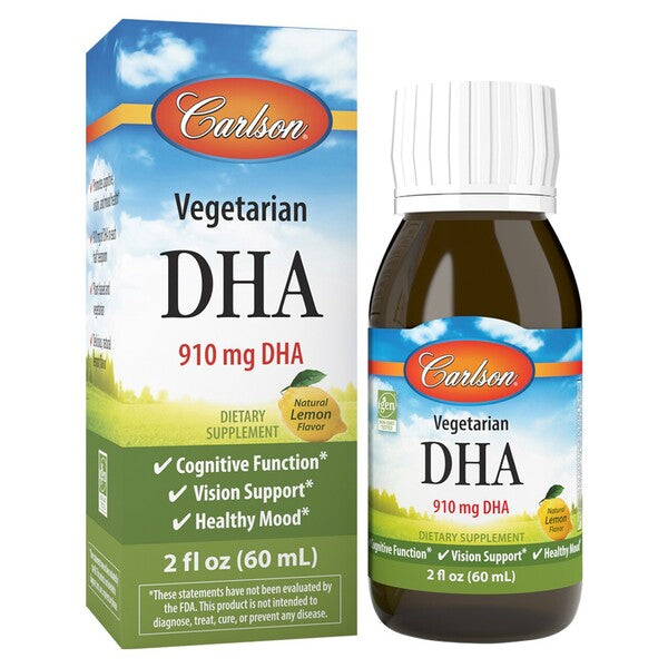 Carlson Labs: Vegetarian DHA, Natural Lemon - 60 ml.