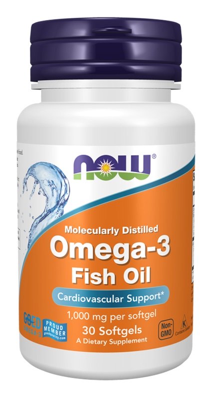 NOW Foods: Omega-3 Fish Oil, Molecularly Distilled - 30 softgels