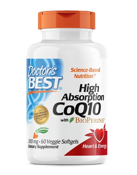 Doctor's Best: High Absorption CoQ10 with BioPerine, 200mg - 60 veggie softgels