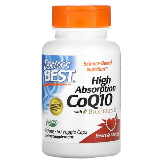 Doctor's Best: High Absorption CoQ10 with BioPerine, 100mg - 60 vcaps