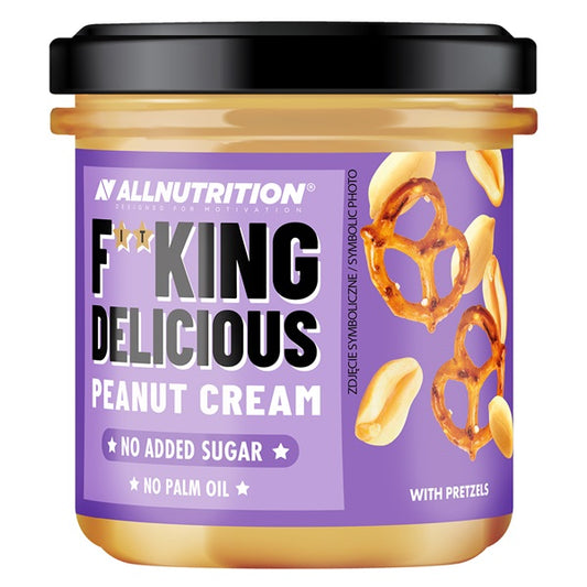 Allnutrition: Fitking Delicious Peanut Cream, with Pretzels - 350g