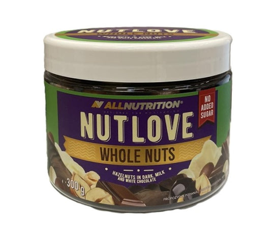 Allnutrition: Nutlove Whole Nuts, Hazelnuts in Dark / Milk and White Chocolate - 300g