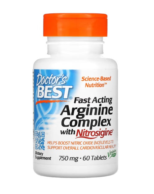 Doctor's Best: Fast Acting Arginine Complex with Nitrosigine, 750mg - 60 tablets