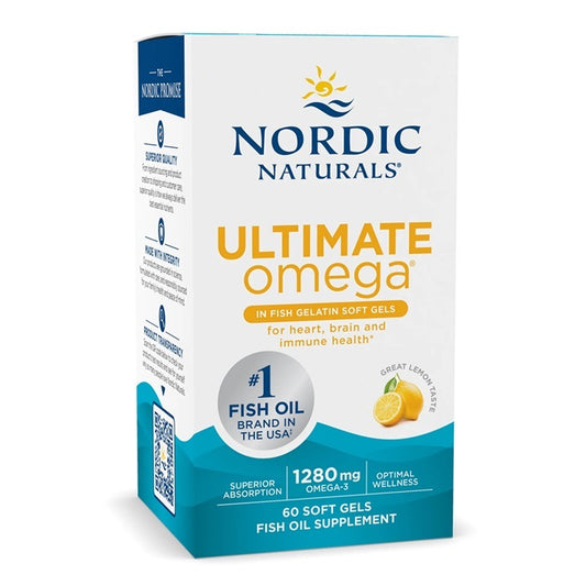 Nordic Naturals: Ultimate Omega in Fish Gelatin, 1280mg Lemon - 60 softgels