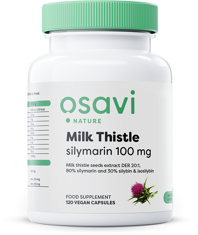 Osavi: Milk Thistle, Silymarin 100mg - 120 vegan caps