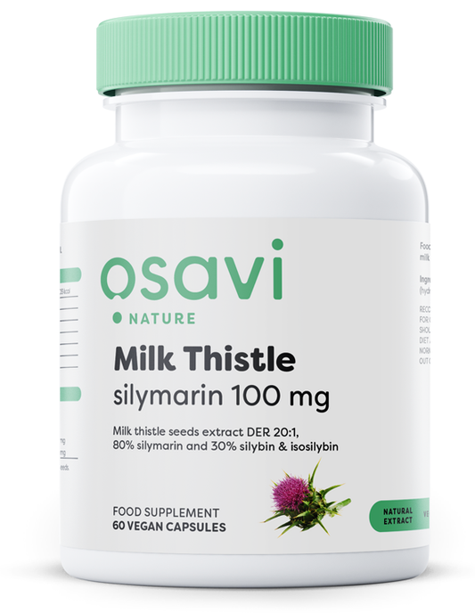 Osavi: Milk Thistle, Silymarin 100mg - 60 vegan caps