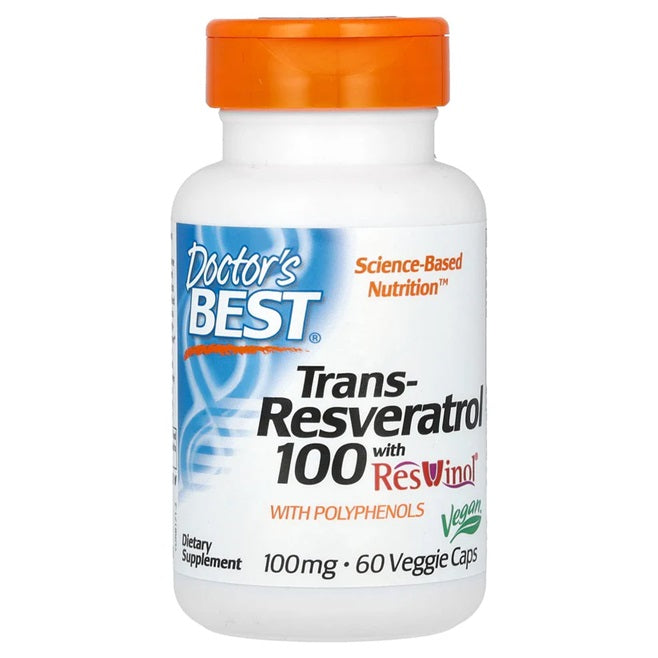 Doctor's Best: Trans-Resveratrol with ResVinol, 100mg - 60 vcaps