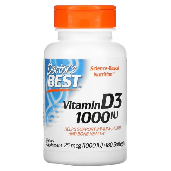 Doctor's Best: Vitamin D3, 1000 IU - 180 softgels