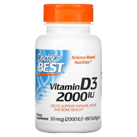 Doctor's Best: Vitamin D3, 2000 IU - 180 softgels