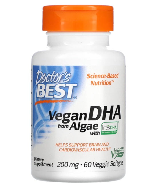 Doctor's Best: Vegan DHA from Algae, 200mg - 60 veggie softgels