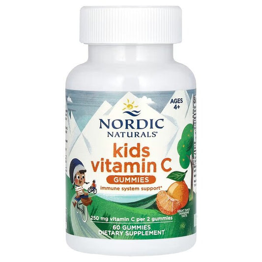 Nordic Naturals: Kids Vitamin C Gummies, Tangy Tangerine - 60 gummies