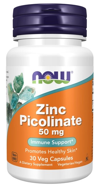 NOW Foods: Zinc Picolinate, 50mg - 30 vcaps