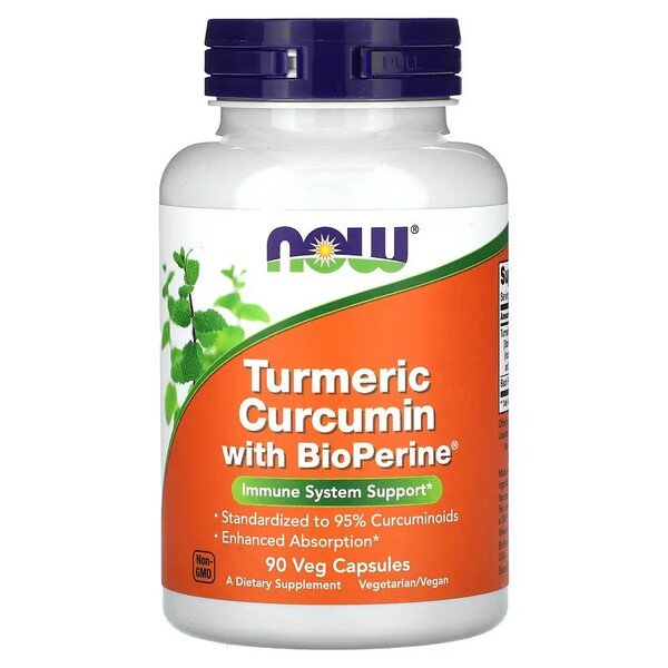 NOW Foods: Turmeric Curcumin with BioPerine - 90 vcaps